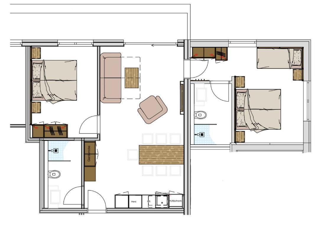 Appartement Pension Strolz Bichlbach Bagian luar foto